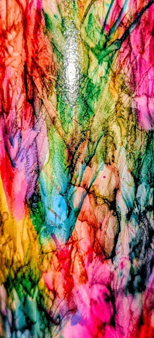 Vivid colorful ink art