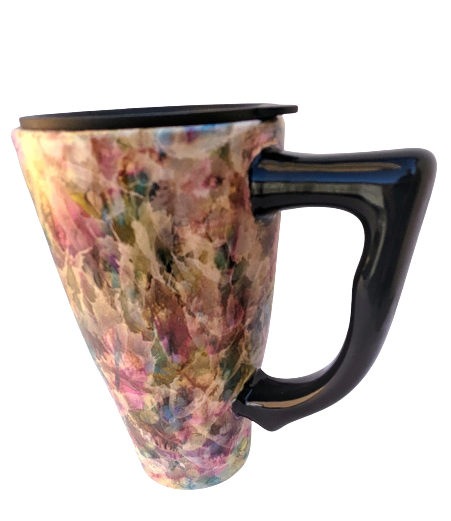 Multicolor Mug with Black Handle